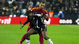 Jordan Zemura in control for Udinese against Roma