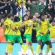 Norwich City’s Mohamed Toure celebrates scoring his side’s first goal