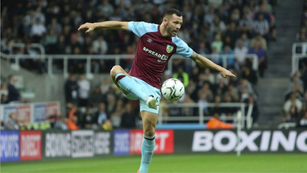 Phil Bardsley in his Burnley days.