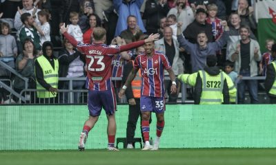 Swansea City’s Ronald celebrates his late goal to make it 3-0
