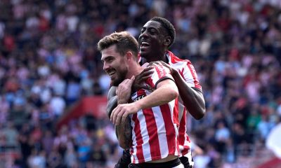 Southampton’s Ryan Manning celebrates scoring the clincher from the spot