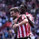 Southampton’s Ryan Manning celebrates scoring the clincher from the spot