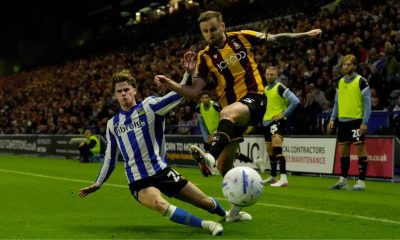 Sheffield Wednesday’s Harry Gray, left, and Bradford City’s Macaulay Gillesphey