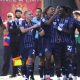 Millwall’s Tairyk Arconte, centre, celebrates his second goal with his teammates