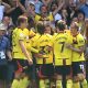 Watford’s Amin Nabizada (centre, facing) celebrates scoring the second goal.