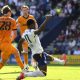 Wolverhampton Wanderers’ Fer Lopez scores his second goal.