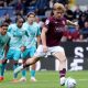 Burnley’s Zian Flemming keeps his composure from the penalty spot against West Ham United.