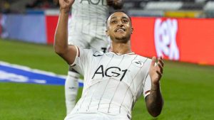Striker Adam Idah has helped Swansea City to top spot in the Championship