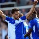 Bristol Rovers’ Fabrizio Cavegn celebrates his winner.