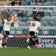 Burton Albion celebrate Jack Armer’s, left, winner against Plymouth Argyle