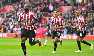 Cyle Larin scored twice for Southampton.
