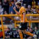 Fer Lopez celebrates scoring the winning goal for Wolverhampton Wanderers against West Bromwich Albion.