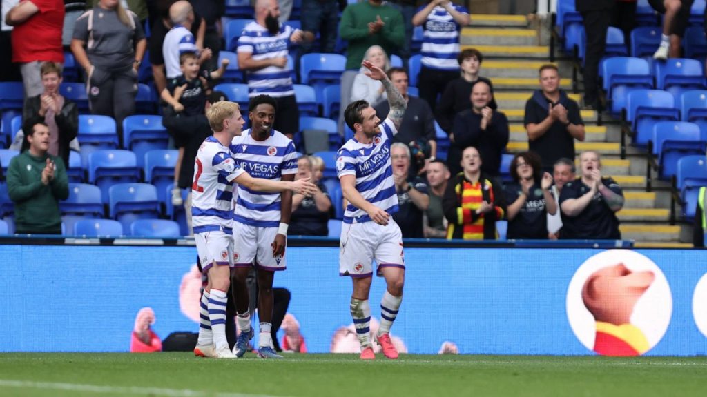 Jack Marriott celebrates his second goal for Reading