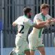 James Brophy, right, celebrates his wonder goal for Gillingham against Rochdale.