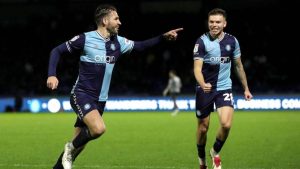 Wycombe Wanderers’ Luke Leahy, left, has had highs and lows in his three year