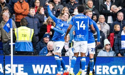 Birmingham City’s Liam Millar, left, celebrates his opener