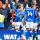 Birmingham City’s Liam Millar, left, celebrates his opener
