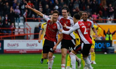 Luca Woodhouse savours his winner for Exeter City