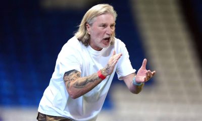 Robbie Savage on the touchline in Peterborough’s 4-1 win against Ipswich U21s in the Jersey Mike’s Trophy on Tuesday night