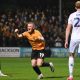 Shayne Lavery celebrates scoring Cambridge United’s first goal against Wycombe Wanderers in midweek