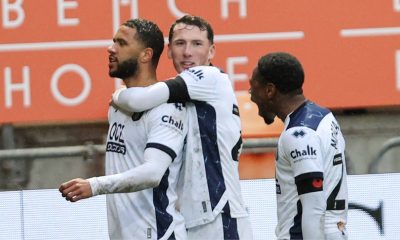 Tyler Roberts celebrates making it 4-1 to Mansfield Town