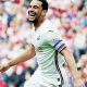 CAPTAIN MARVEL: Ben Cabango wheels away after grabbing Swansea’s goal PICTURES: Alamy