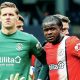 PAIN GAME: Luton goalkeeper Thomas Kaminski and forward Millenic Alli can’t hide their disappointment at the final whistle PICTURES: Alamy