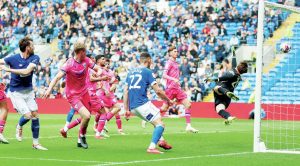 NO WAY THROUGH: Cardiff were relegated after a goalless draw against West Brom last weekend PICTURE: Mike Griffiths