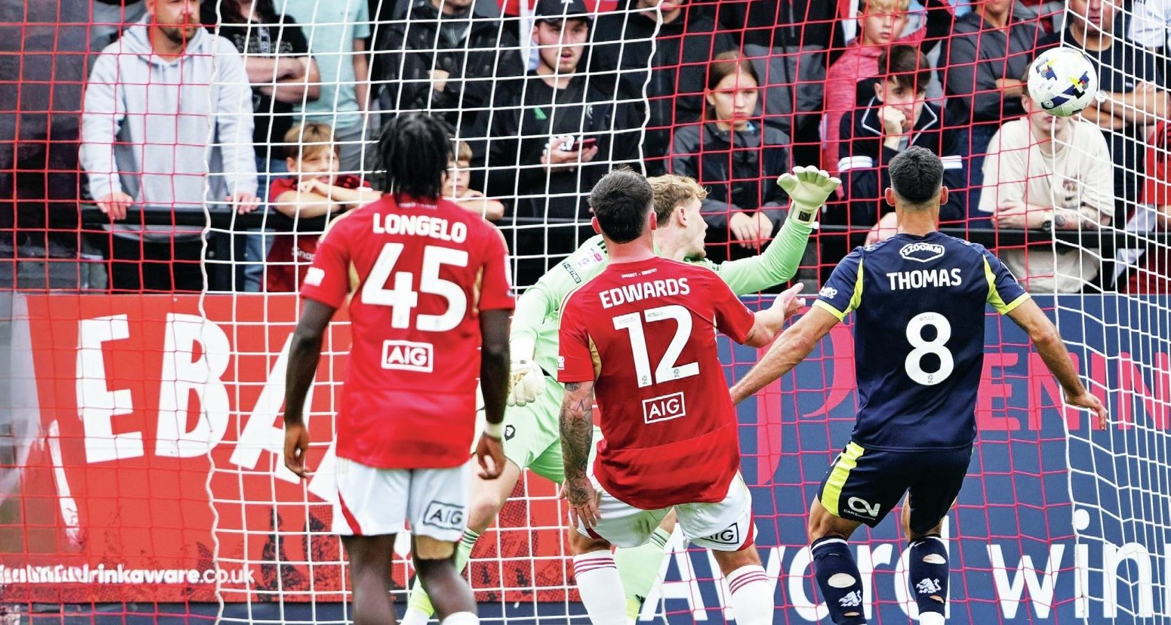 NET GAINS: Crewe’s Conor Thomas scores his side’s second goal PICTURES: Alamy