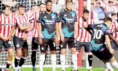 TOUCH OF CLASS: Bristol City’s Scott Twine scores the first goal with a stunning free-kick PICTURE: Alamy