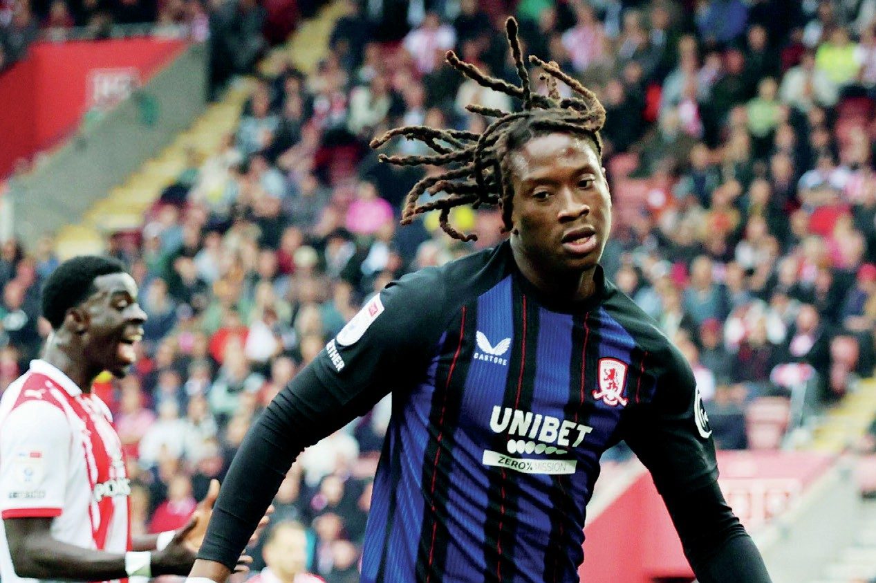 Middlesbrough’s Kaly Sene celebrates his equaliser