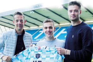 From left, Paul Robinson, William Kilgannon and Lukas Jensen and, inset, William with dad Brian
