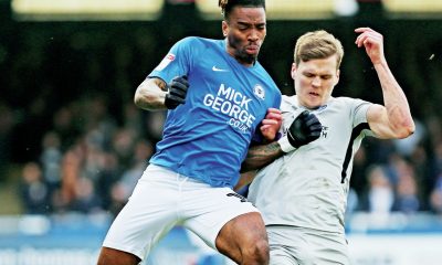 Ivan Toney, left, in his Peterborough United days