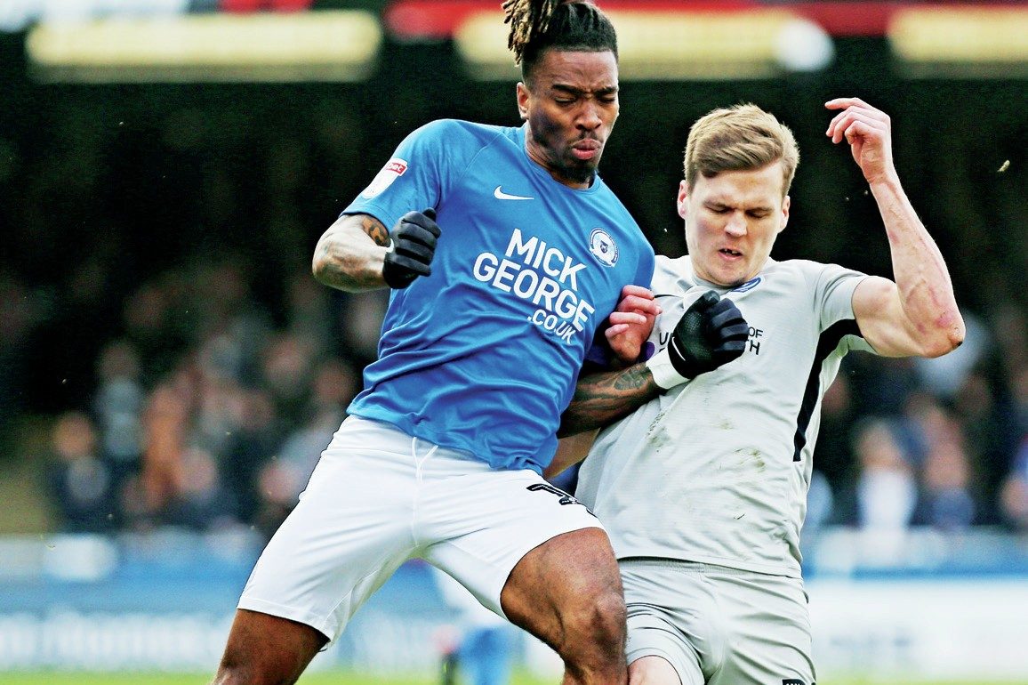 Ivan Toney, left, in his Peterborough United days