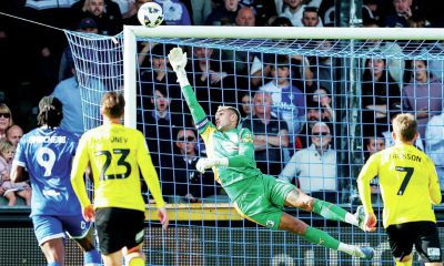 Barrow’s Wyll Stanway makes a spectacular save against Bristol Rovers