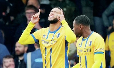 Tyler Roberts celebrates netting Mansfield Town’s clincher