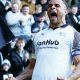 Derby County’s Carlton Morris celebrates his winner