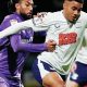 Preston North End’s Lewis Dobbin tries to escape Sheffield United’s Jairo Riedewald
