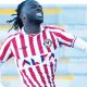 Newport County’s Cameron Antwi enjoys scoring his side’s third goal of the game