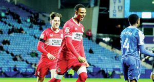 Morgan Whittaker celebrates his midweek winner at Sheffield Wednesday
