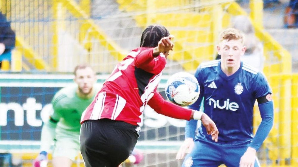 Exeter’s Akeel Higgins shoots from distance