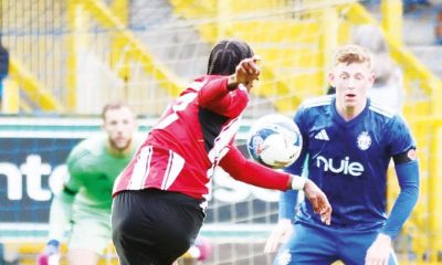 Exeter’s Akeel Higgins shoots from distance