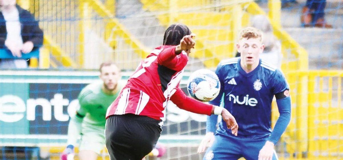 Exeter’s Akeel Higgins shoots from distance