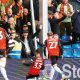 Cohen Bramall celebrates scoring Luton’s second