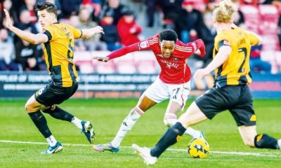 The Ammies’ Kallum Cesay on the attack