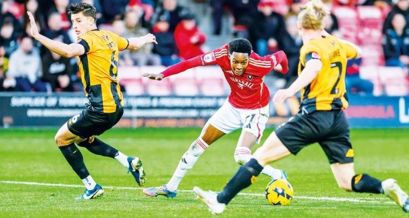 The Ammies’ Kallum Cesay on the attack