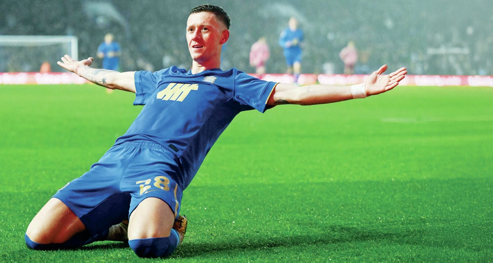 Birmingham City’s Jay Stansfield celebrates scoring their fourth goal