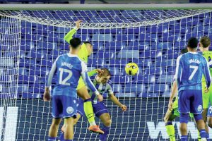 Lewis Dobbin heads home Preston’s equaliser