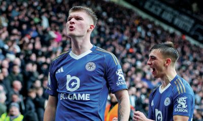 Jordan James celebrates scoring Leicester City’s third