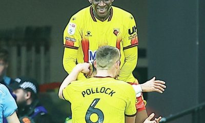 Watford celebrate Tom Ince’s winner